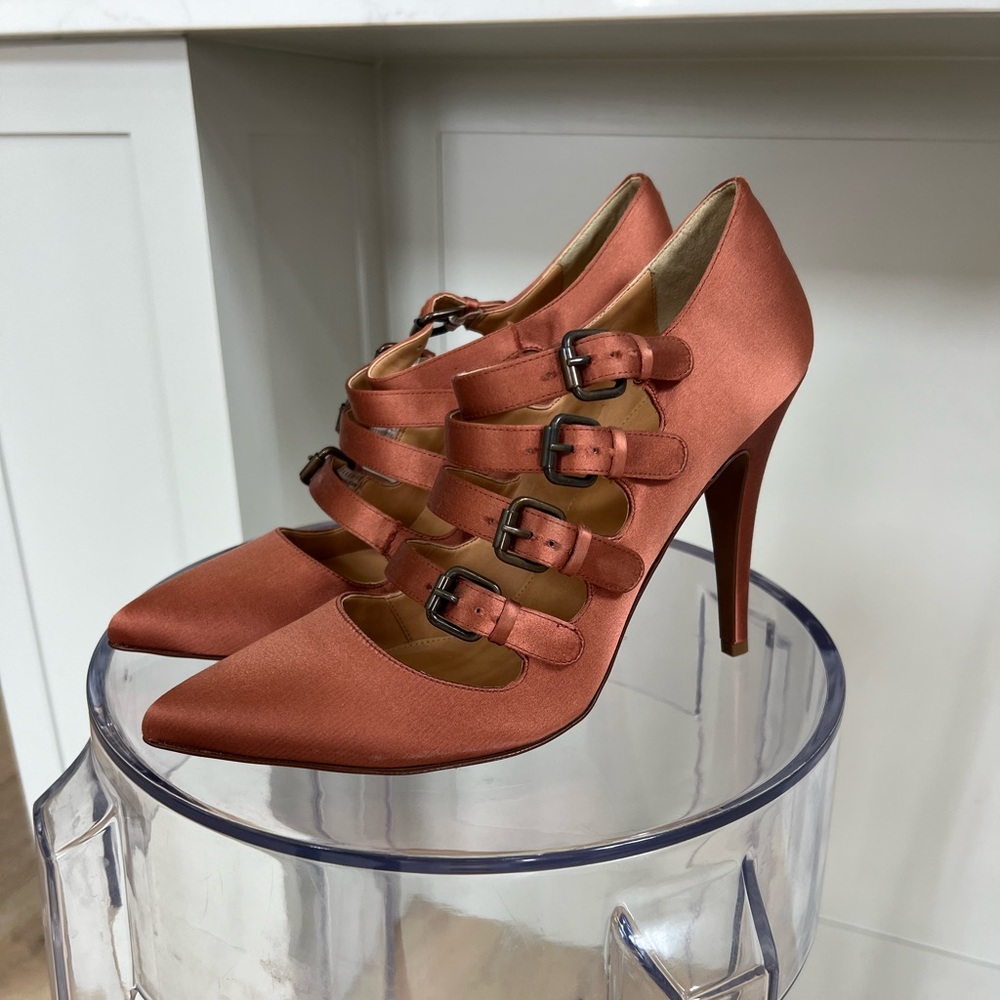 J. Crew Adriana Silk Satin Heels size 10